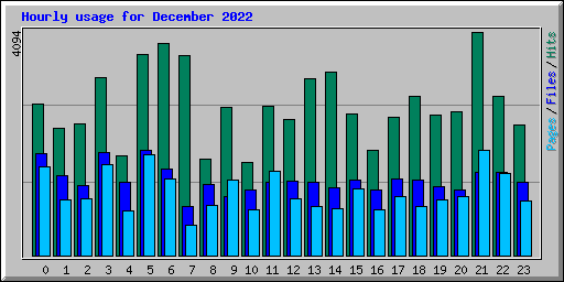 Hourly usage for December 2022