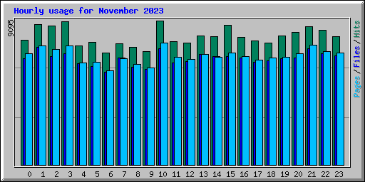 Hourly usage for November 2023